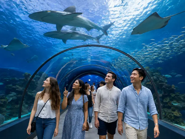 Walk Through an Aquarium Tunnel experience