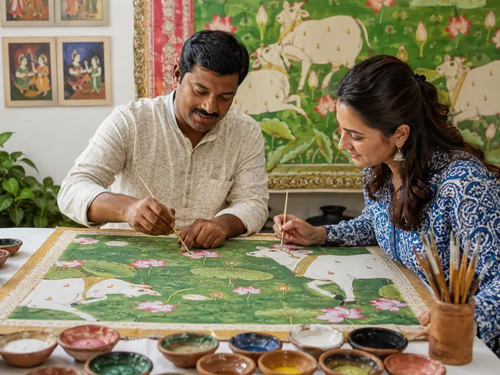 Try Pichwai or Folk Painting experience